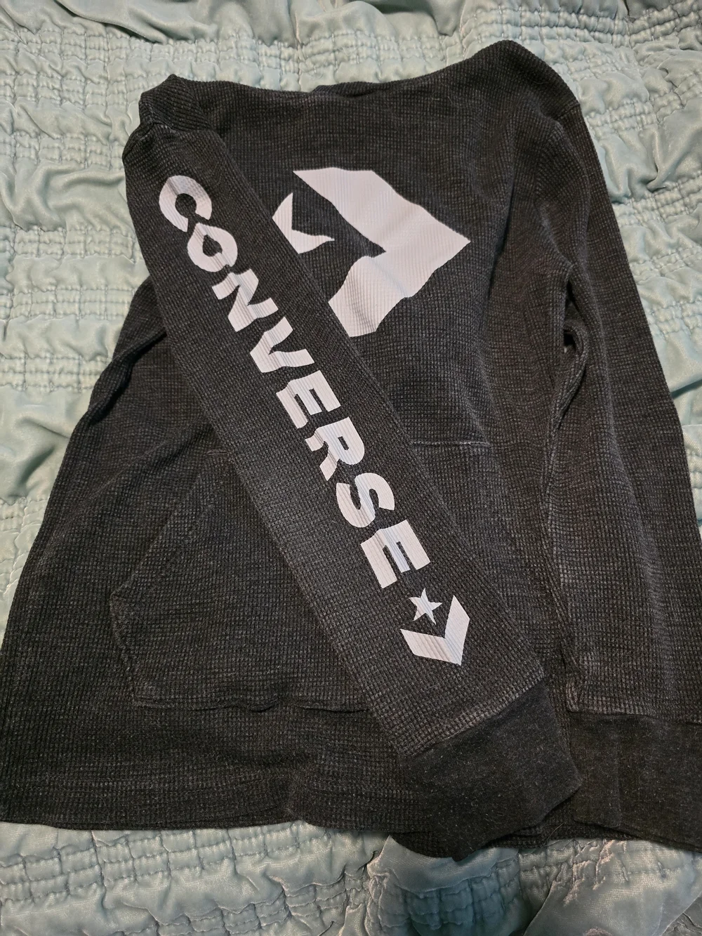 Converse Black Graphic Pullover with Sleeve Logo
